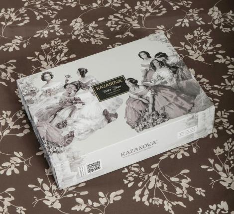 Постельное бельё "Kazanov.A." Мегги (брауни бежевый) Велюр/Egypt Cotton, 1,5 спальный