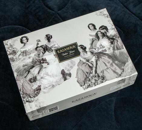 Постельное белье с одеялом "Kazanov.A." Беверли (индиго жемчуг) Велюр/Egypt Cotton, 1,5 спальный