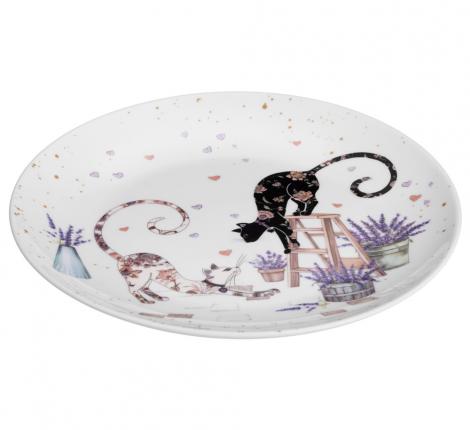 Набор закусочных тарелок 2 шт. "ЛАВАНДОВЫЕ КОТЫ" 425-167, диаметр 20,5 см