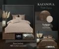 Постельное белье с одеялом "Kazanov.A." Виши (табак) Велюр/Egypt Cotton, 1,5 спальный