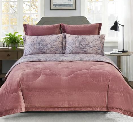 Постельное белье с одеялом "Sofi de Marko" Ренато №34 Велюр/Сатин, Семейный