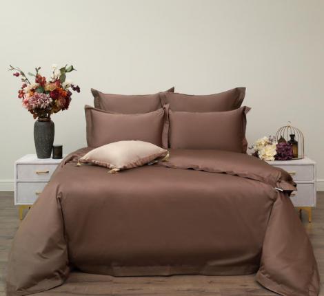 Постельное белье "Sofi de Marko" Моно (шоколад) Сатин ДеЛюкс, Евро