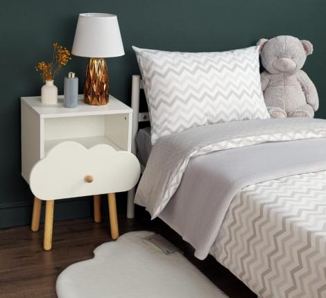 Постельное белье "Siberia" Зигзаг (серый) Ранфорс, 1,5 спальный