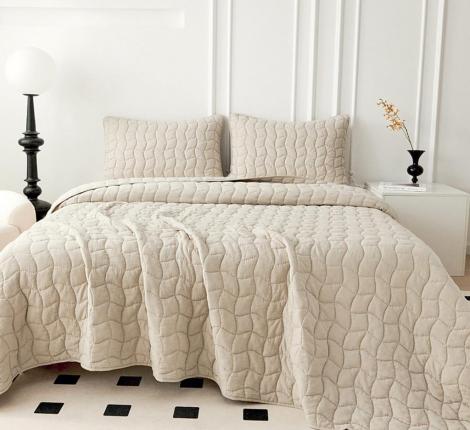 Покрывало "Sofi de Marko" Минелла (светло-бежевый) Жатый сатин, 230х250