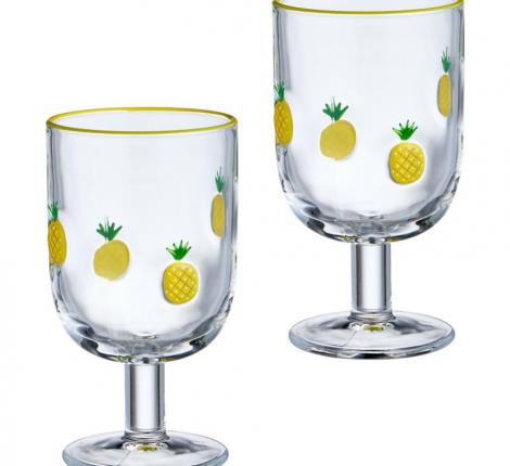 Набор бокалов для вина 2 штуки "FRUITY PINEAPPLE", 350 мл
