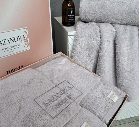 Комплект махровых полотенец "Kazanov.A." Teddy (лаванда), 50х90+70х140