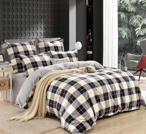 Постельное белье "Sofi de Marko" Гамлет (серый) Сатин, 2 спальный