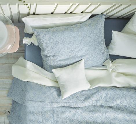 Подушка декоративная "Leitner" AQUARELL (серо-голубой) жаккард, 40х40