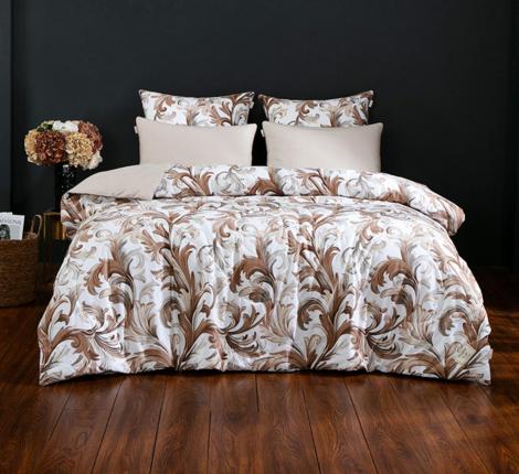 Постельное белье с одеялом "Kazanov.A." Медисон (капучино беж) Сатин, Семейный