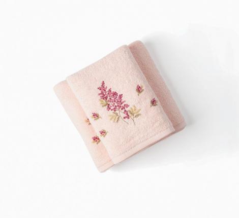 Набор махровых полотенец Arya с вышивкой 50X90-70X140 Mania, Розовый