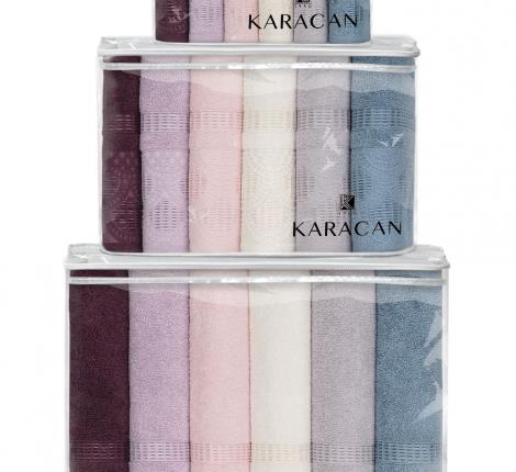 Набор махровых полотенец KARACAN "Ahenk", 50х85-6 шт.