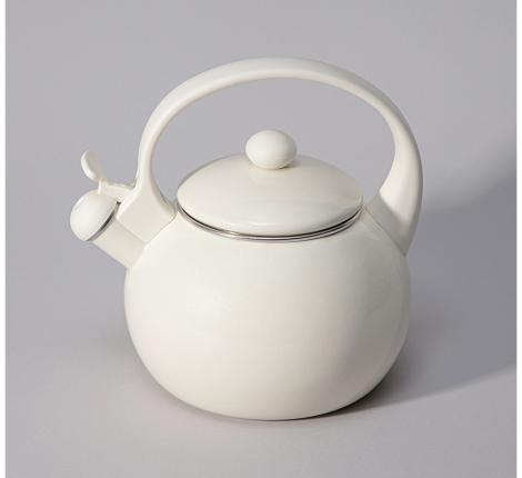 Чайник эмалированный со свистком "CHARM", 2,2 л (молочный)