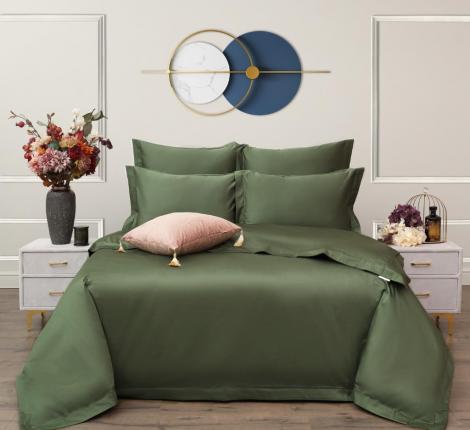 Постельное белье "Sofi de Marko" Моно (малахит) Сатин ДеЛюкс, Евро макс