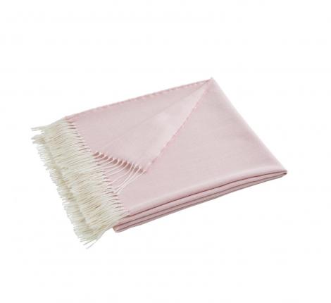Плед шерстяной "Blanc des Vosges" PLUME ROSE(розовый), 130х170