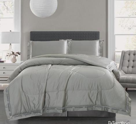 Постельное белье с мережкой "Diva Afrodita" MARTINA люкс сатин, Евро