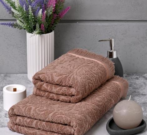 Полотенце махровое AMBIELLA "VERA" 50х90, кофейный