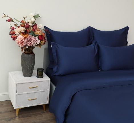 Постельное белье "Sofi de Marko" Моно (сапфир) Сатин ДеЛюкс, Евро макс
