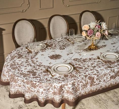 Скатерть овальная с пропиткой "RICH GARDEN", 180х300 см