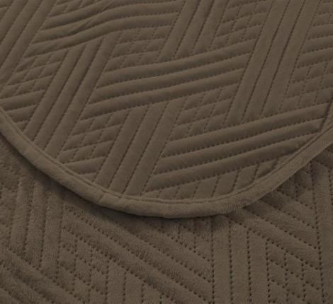 Покрывало из вареного бархата "KARTEKS" 03, 230х250 (коричневый)