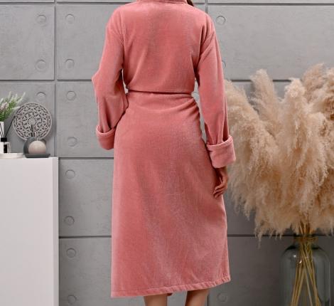 Халат женский трига шалька "AMBIELLA A-1295" сухая роза, 3XL