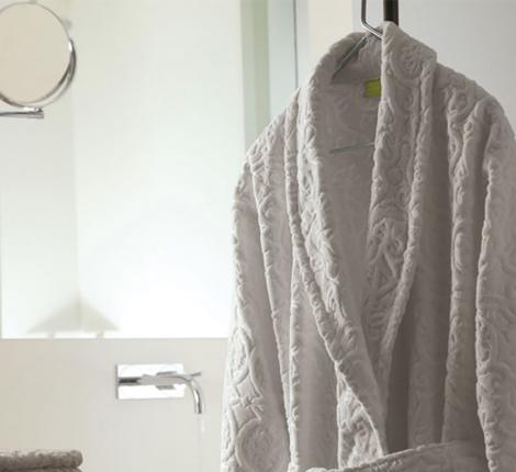 Халат велюровый "Blanc des Vosges" PRINCESS PERLE (серый), М