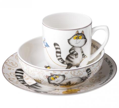 Набор посуды "СЧАСТЬЕ ЕСТЬ", 3 предмета