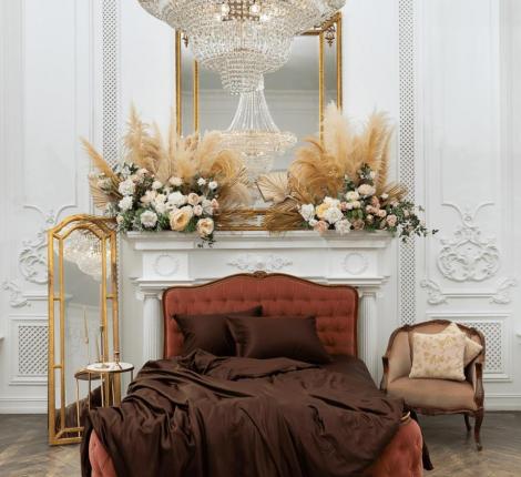 Пододеяльник "CHOCOLATE PIE GRASS" Шёлк, 150х200