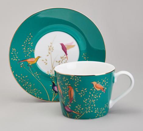 Чайная пара "GOLDEN BIRDS" 419-125, 220 мл