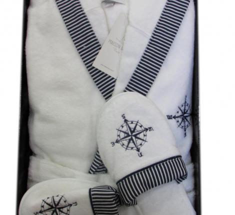 Халат мужской махровый Maison D'or "MARIN" белый, 3XL(54)/4XL(56)