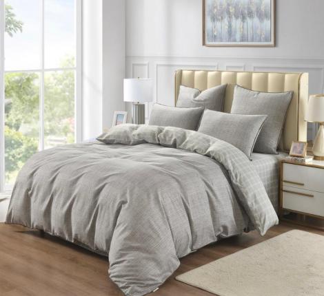 Постельное белье "Sofi de Marko" Акела (серый) Сатин, Семейный