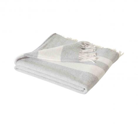 Плед шерсть мериноса "AUSTRAL" perle 130х170, серый