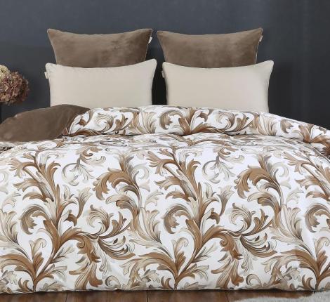 Постельное белье "Kazanov.A." Медисон (капучино бежевый) Велюр/Egypt Cotton, Семейный