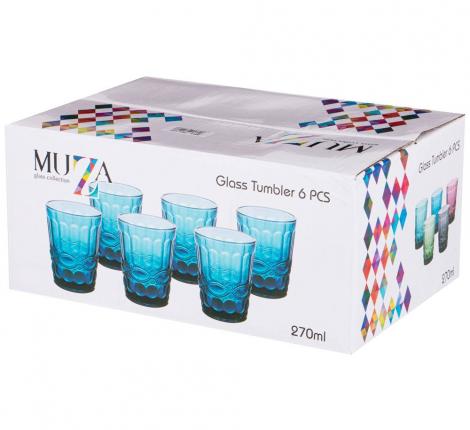 Набор стаканов для воды 6 штук "MUZA COLOR" СЕРПЕНТИНА 781-147, 270 мл
