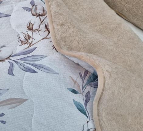 Одеяло тёплое Magic Wool &quot;Облако-Цветы&quot; шерсть мериноса, 100х140