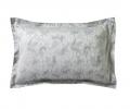 Наволочка "Blanc des Vosges" LUPINS ARGENTE сатин жаккард 50х70, серебристо-серый