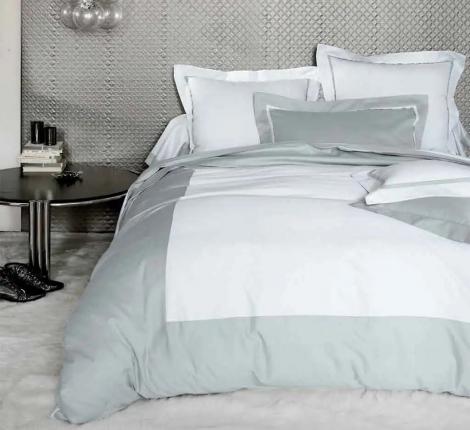 Наволочка "Blanc des Vosges" AMBOISE METAL (серебристый) сатин делюкс, 50х70