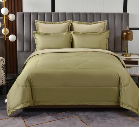 Постельное белье с одеялом "Sofi de Marko" Энрике (олива-м) Велюр, Евро