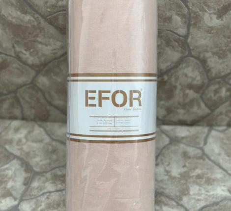 Простыня на резинке EFOR "PUDRA (пудровый)" Ранфорс, 100х200 с наволочкой 50х70