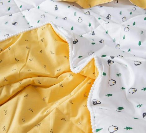 Постельное белье с одеялом детское "Sofi de Marko" Пингвинята Сатин, 1,5 спальный