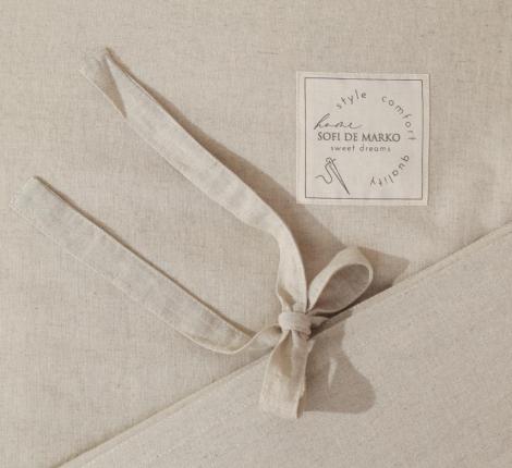 Постельное белье "Sofi de Marko" Аредель (экрю) Лён, 1,5 спальный