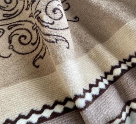 Плед хлопковый Райтекс "ОРНАМЕНТ бежевый", 150х200