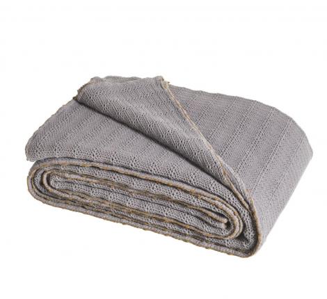 Покрывало пике "Blanc des Vosges" ARTESIA ARDOISE (темно-серый), 180х260