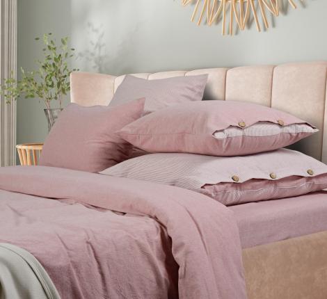 Постельное бельё Sharmes "Rustic melange" 1,5 спальный, розовый