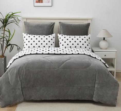 Постельное белье с одеялом "Sofi de Marko" Роберто №25 Велюр/Сатин, 1,5 спальный