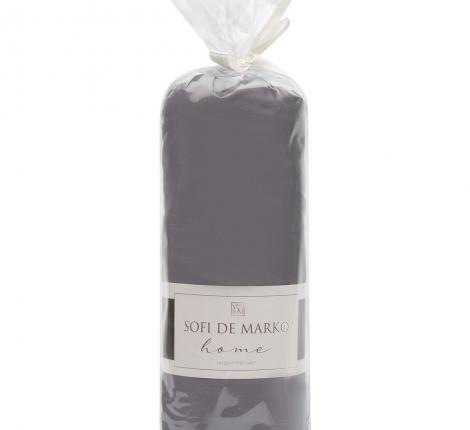 Простыня на резинке "Sofi de Marko" Мармис (серая) Сатин, 180х200х30