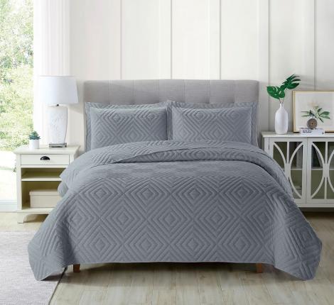 Покрывало PPL-23 GREY, Евро (240х260) 2 наволочки (50х70)