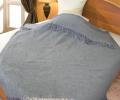 Плед шерсть мериноса Valtery (серый) 100% шерсть, 140x200