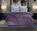 Постельное белье с одеялом "Kazanov.A." Колибри (аметист/жемчуг) Велюр/Egypt Cotton, Семейный
