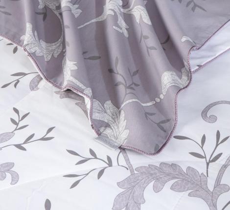 Постельное белье с одеялом "Kazanov.A." Дакота (лаванда графит жемчуг) Сатин, Евро