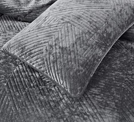 Покрывало "Sofi de Marko" Патрисия (серая 1) Велюр, 240х260